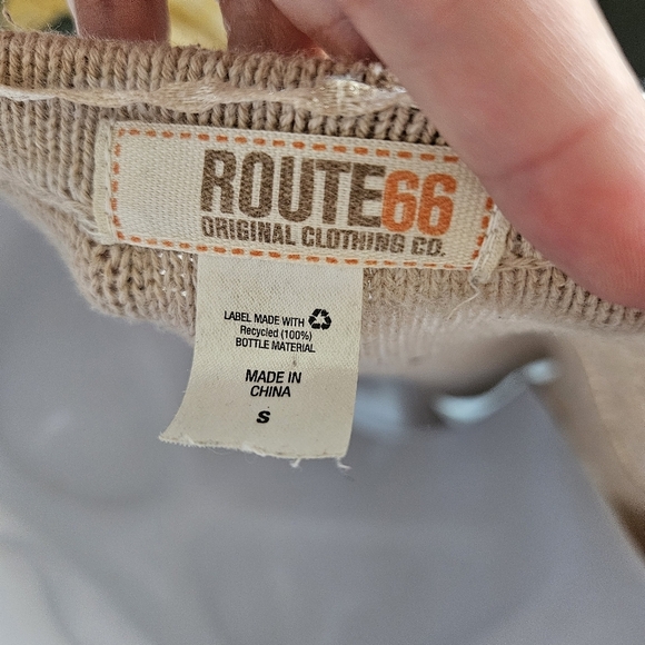 Route 66 Women's Small Beige Quarter Sleeve Sweater Gold Studded Boho Fall Shirt - Picture 6 of 7